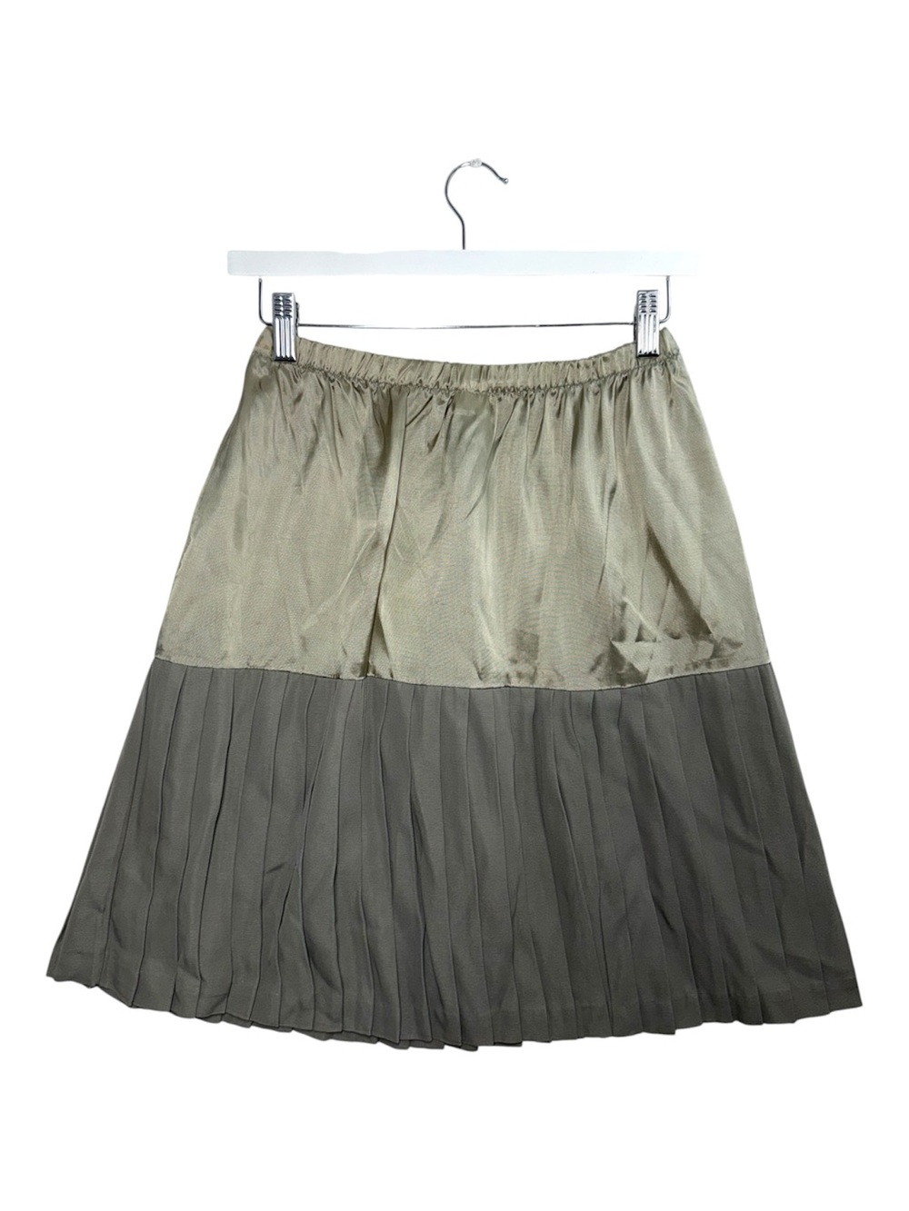 Vintage Paper Tag Pleated Knee Length School Girl Skater Skirt Mini Y2k Layering